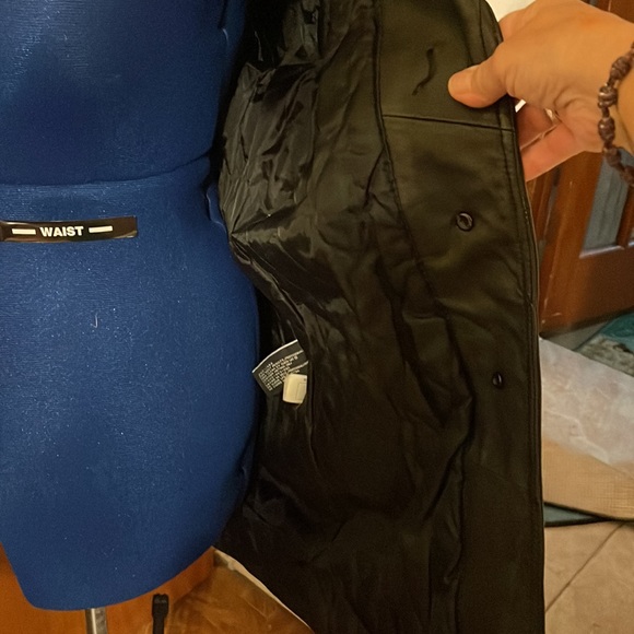 Worthington, women’s genuine leather coat with belt and pockets (Mlb) - Picture 12 of 16